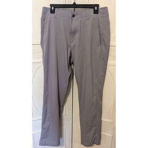 Under Armour Men Golf Performance Stretch - Size 32/30 - Pants GRAY Tapered - Picture 1 of 7
